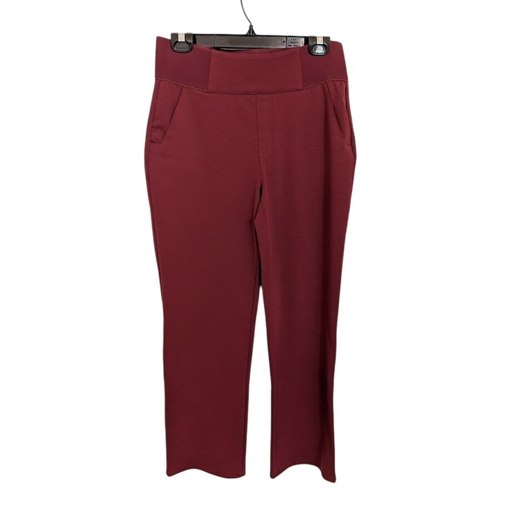 DG2 by Diane Gilman Pants Burgundy Knit Stretch Pull On Women's‎ Size Medium